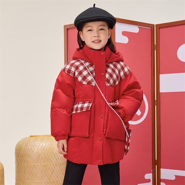 B.DUCK Пуховик Китайский Красный для Детей Возраст 3-7 Лет - изображение 4