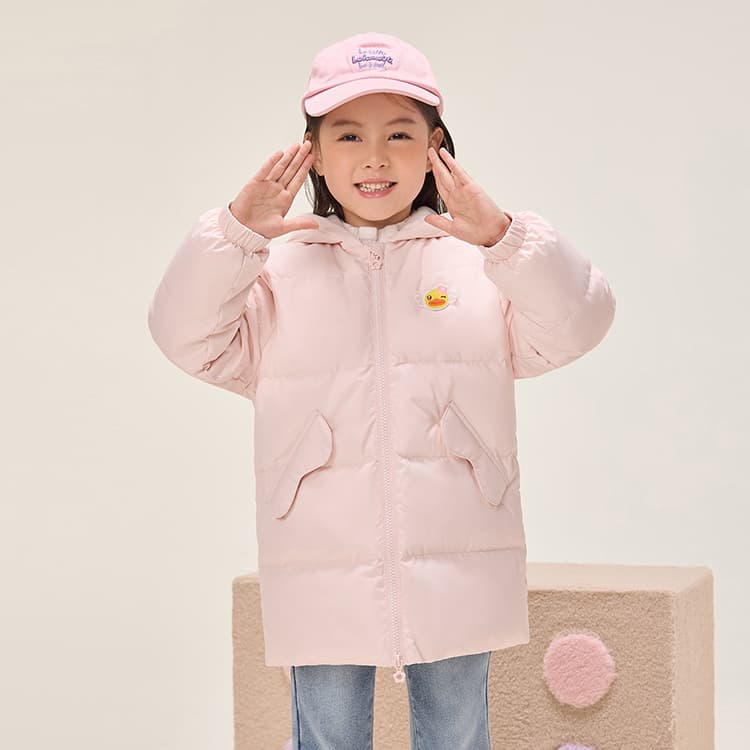 B.Duck Пуховик Розовый для детей 3-7 лет - изображение 3