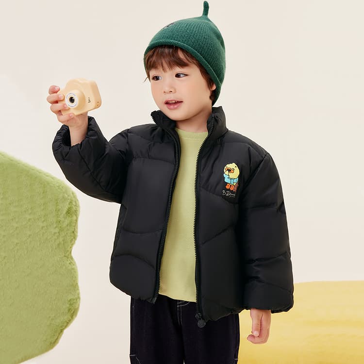 B.Duck Пуховик Черный Детский для детей 3-7 лет - изображение 4