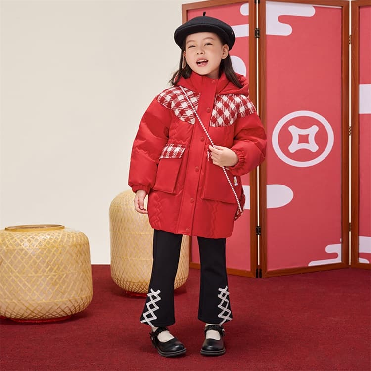 B.DUCK Пуховик Китайский Красный для Детей Возраст 3-7 Лет - изображение 8