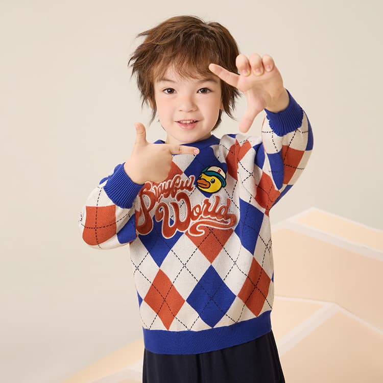 B.Duck Свитер TIME Синий Детский Возраст 3-7 лет - изображение 3