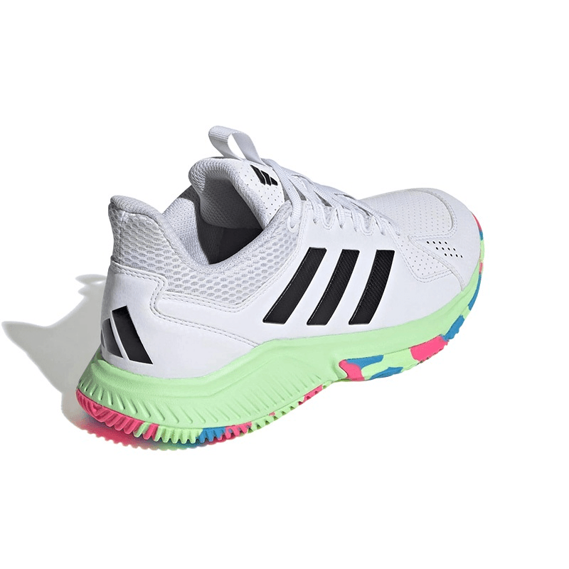 Кроссовки Adidas Court Flight Волейбольные кроссовки Low Топ Многоцветный Белый Черный IE0840 Унисекс - изображение 4