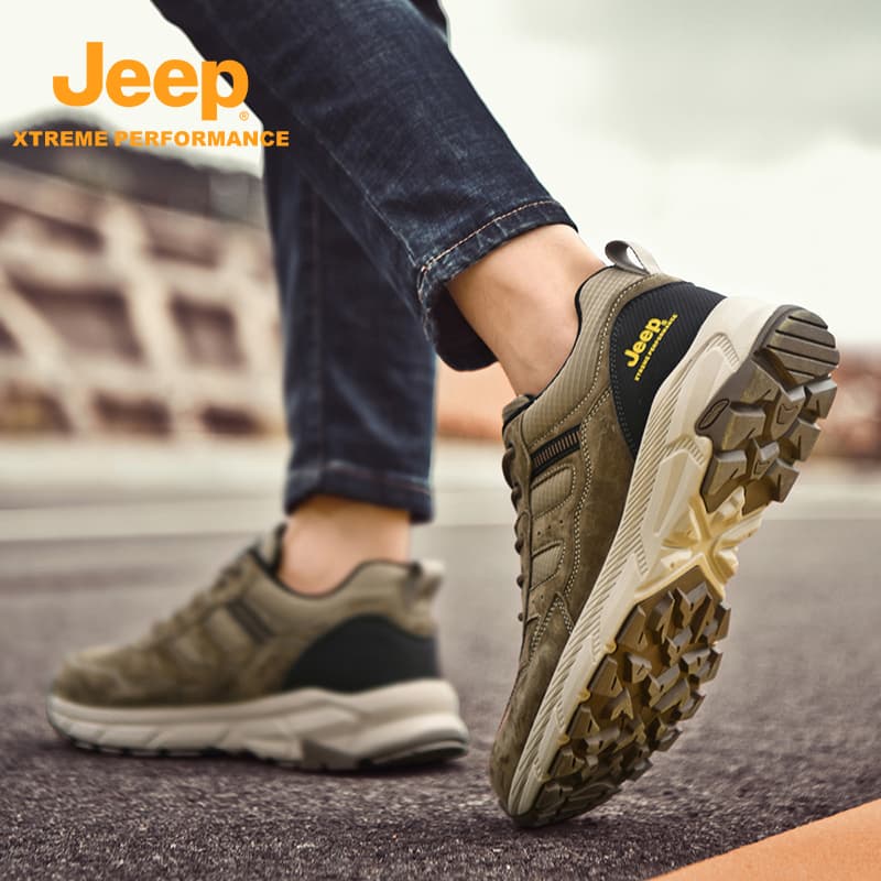 Кроссовки Jeep Низкий Топ Уличная Обувь Мужская Коричневая Зеленая - изображение 7