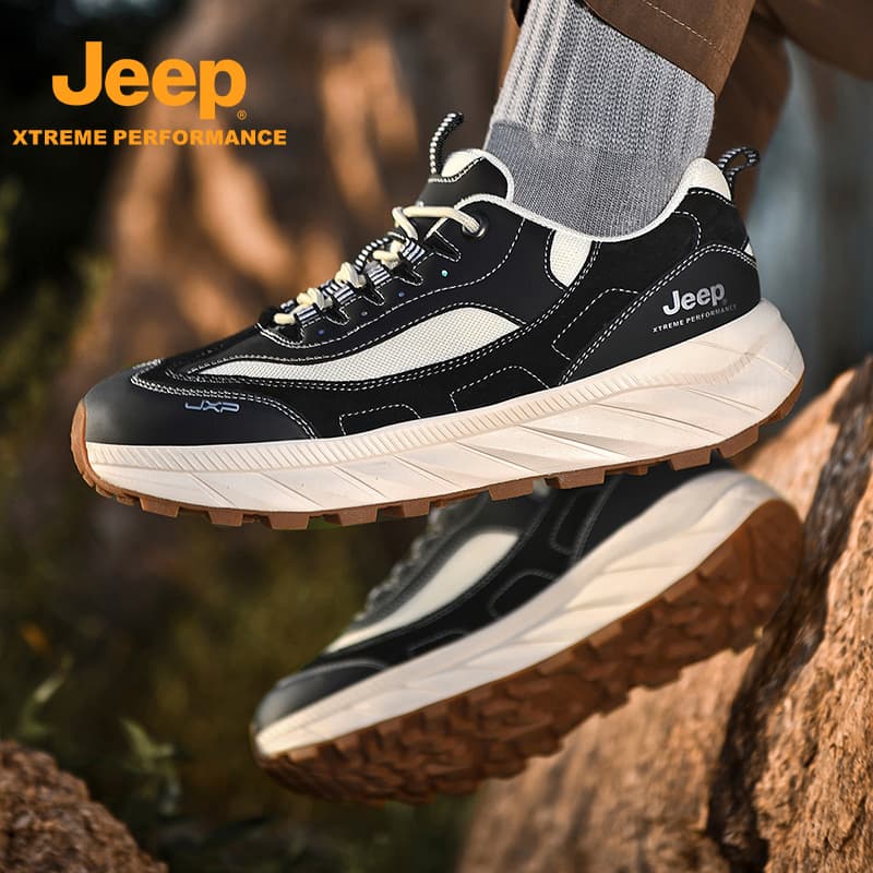 Кроссовки Jeep Low Top Уличная обувь Мужская Черно-белая - изображение 7