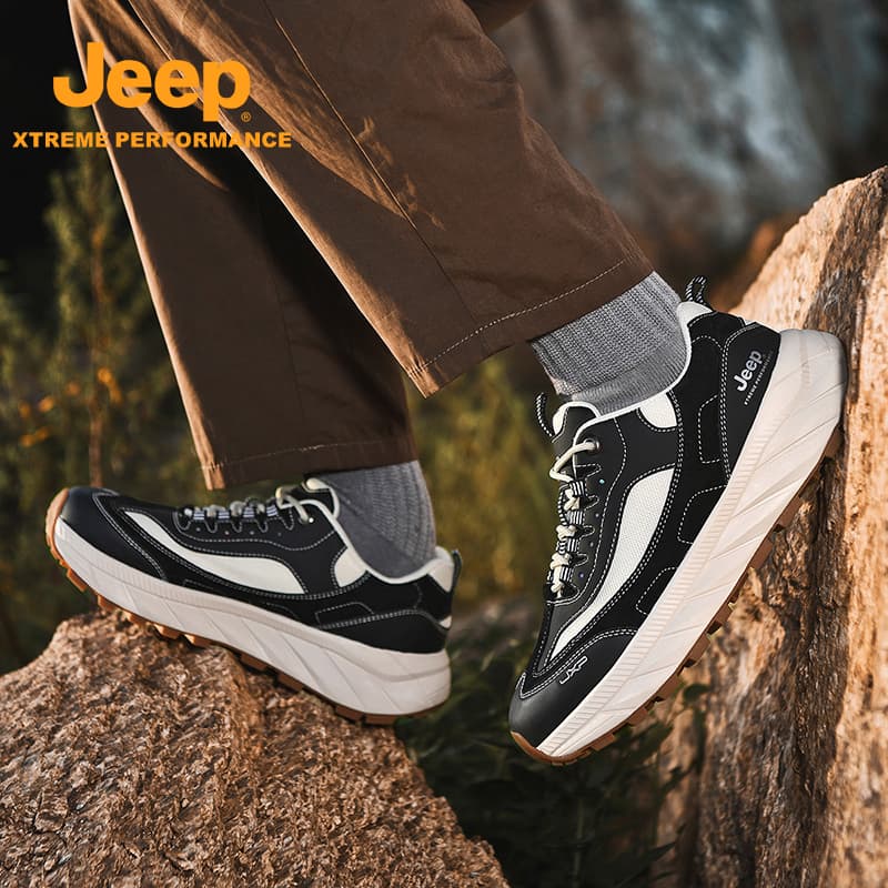 Кроссовки Jeep Low Top Уличная обувь Мужская Черно-белая - изображение 8