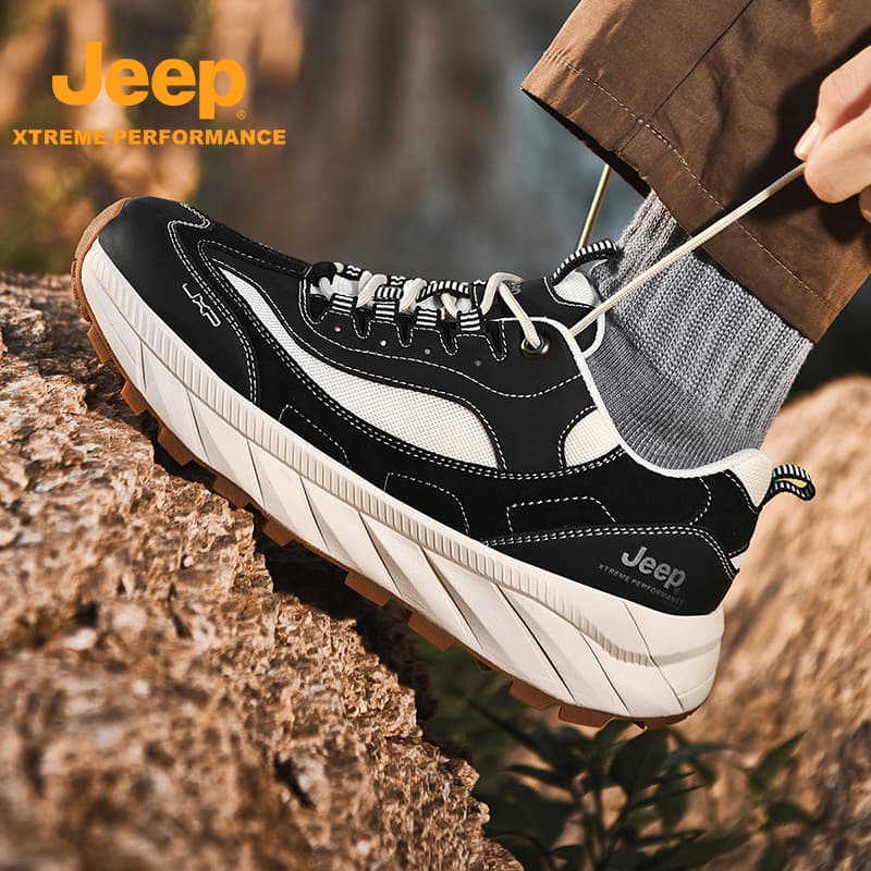 Кроссовки Jeep Low Top Уличная обувь Мужская Черно-белая - изображение 6