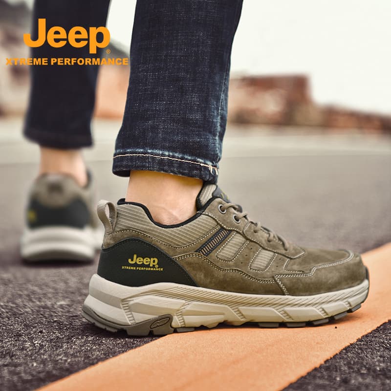 Кроссовки Jeep Низкий Топ Уличная Обувь Мужская Коричневая Зеленая - изображение 6