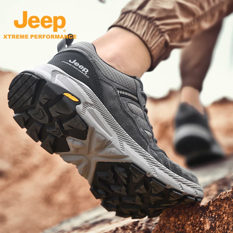 Кроссовки Jeep Свиная кожа Низкий топ Уличная обувь Мужская Серый - изображение 8
