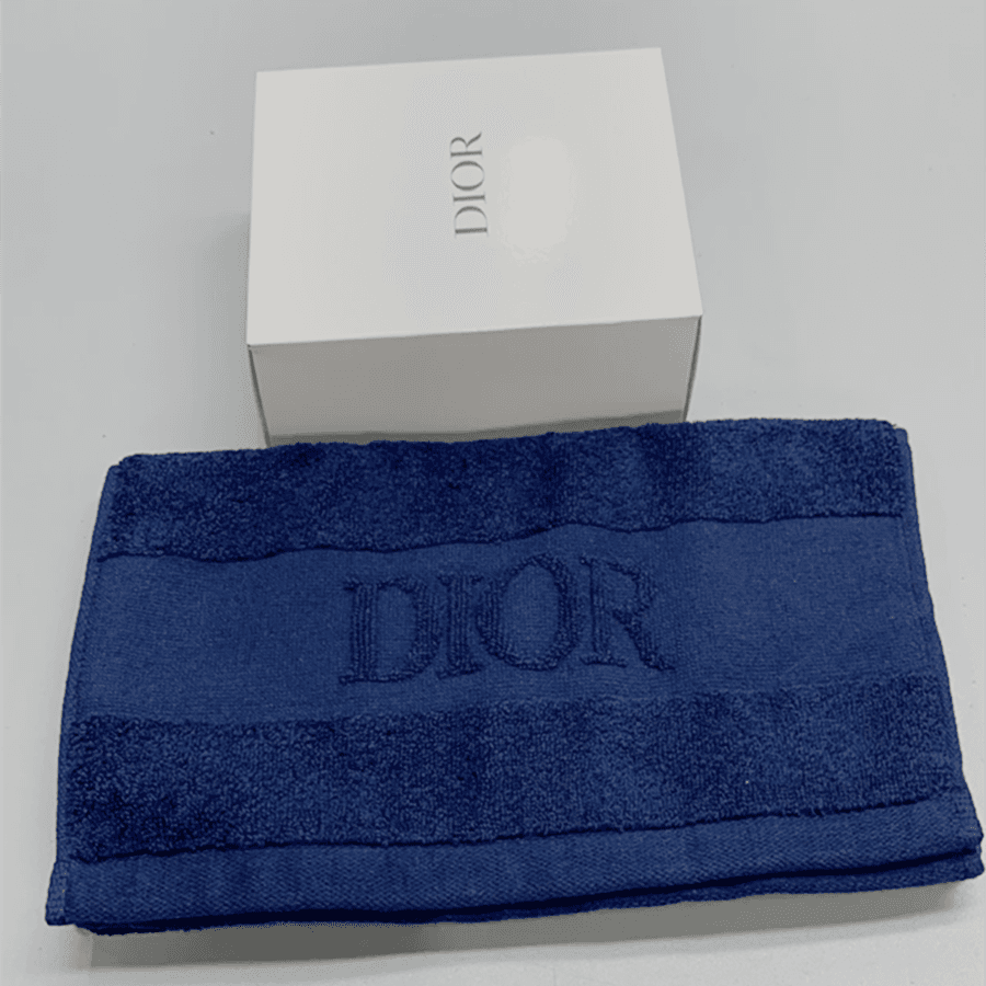 DIOR Логотип Полотенце для лица Туалетные Полотенца Темно-синий 60 см * 29 см - изображение 2