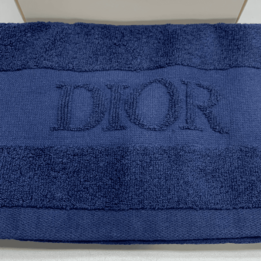 DIOR Логотип Полотенце для лица Туалетные Полотенца Темно-синий 60 см * 29 см - изображение 3