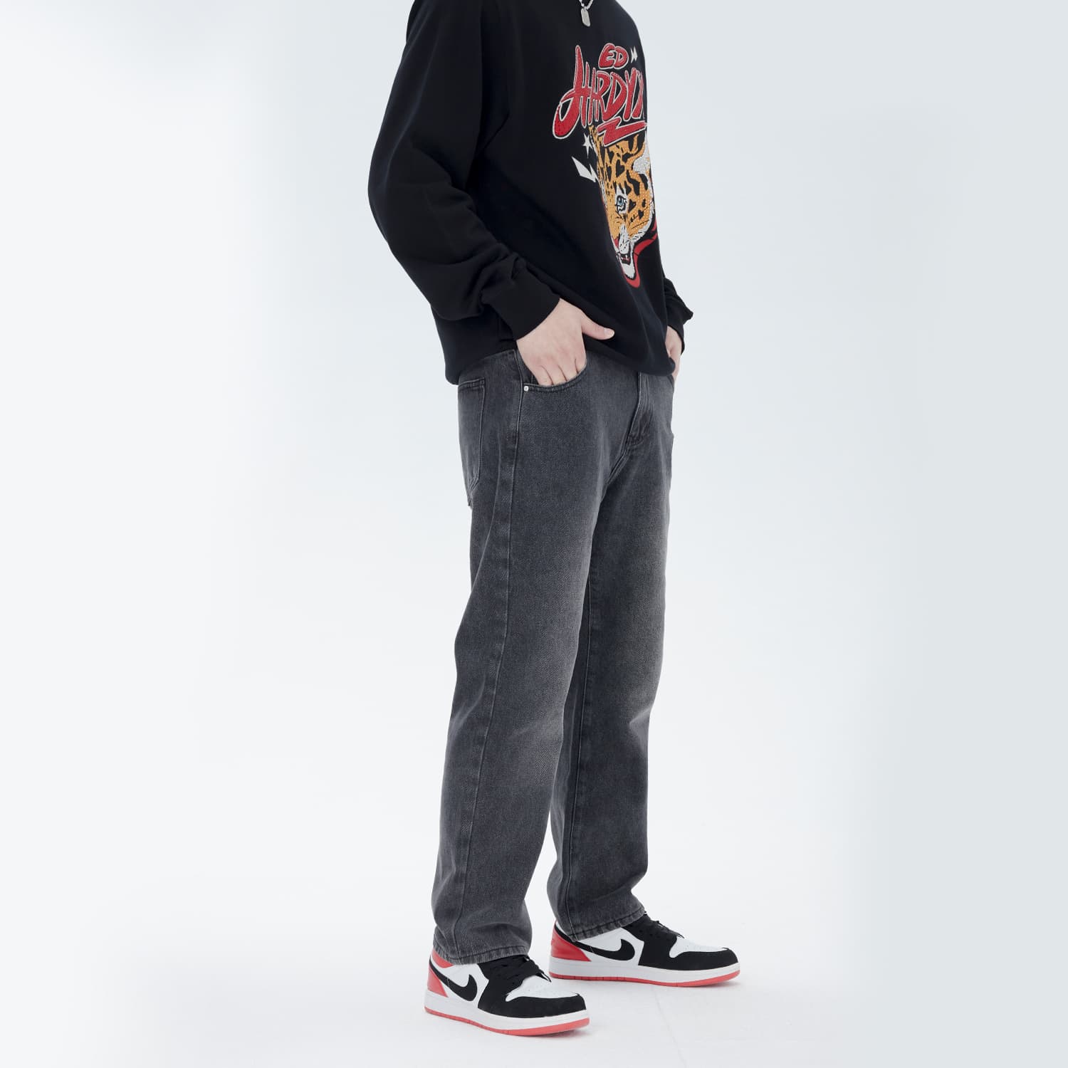 Штаны Ed Hardy Logo Embroidered Jeans - изображение 4