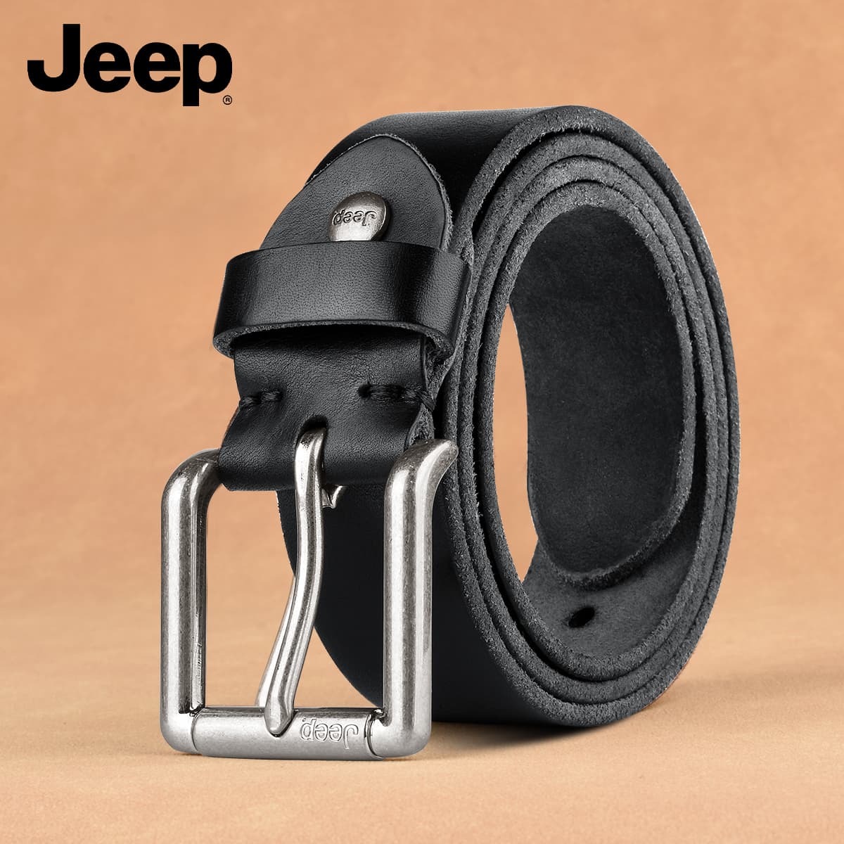 Ремень Jeep Сплав Кожаные Ремни Мужские 3,75 см - изображение 4