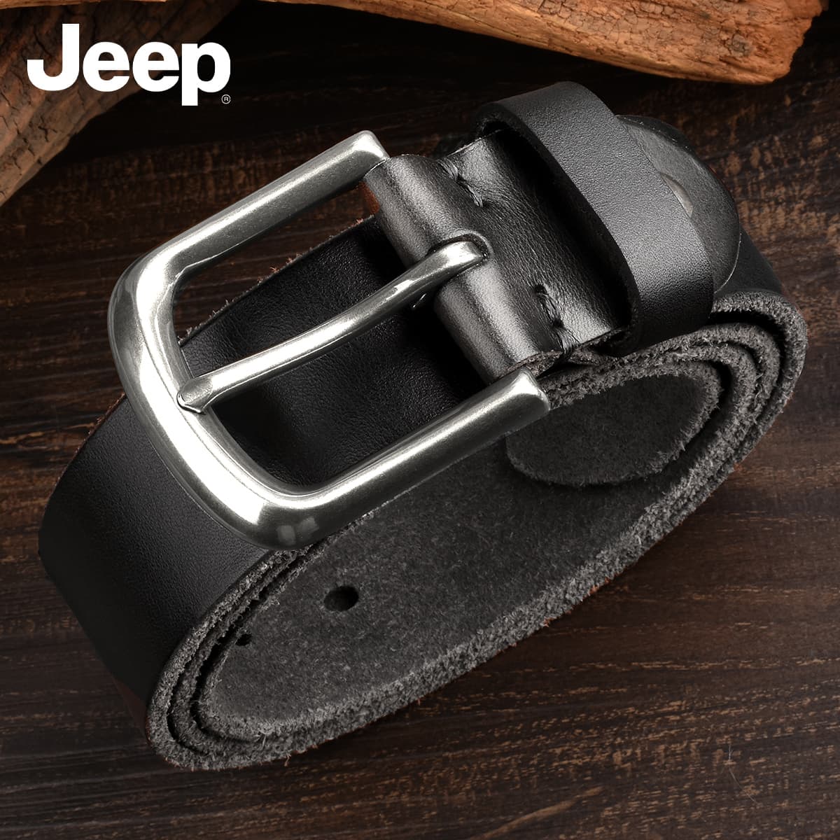 Ремень Jeep Ремни из натуральной коровьей кожи мужские 3,75 см - изображение 7