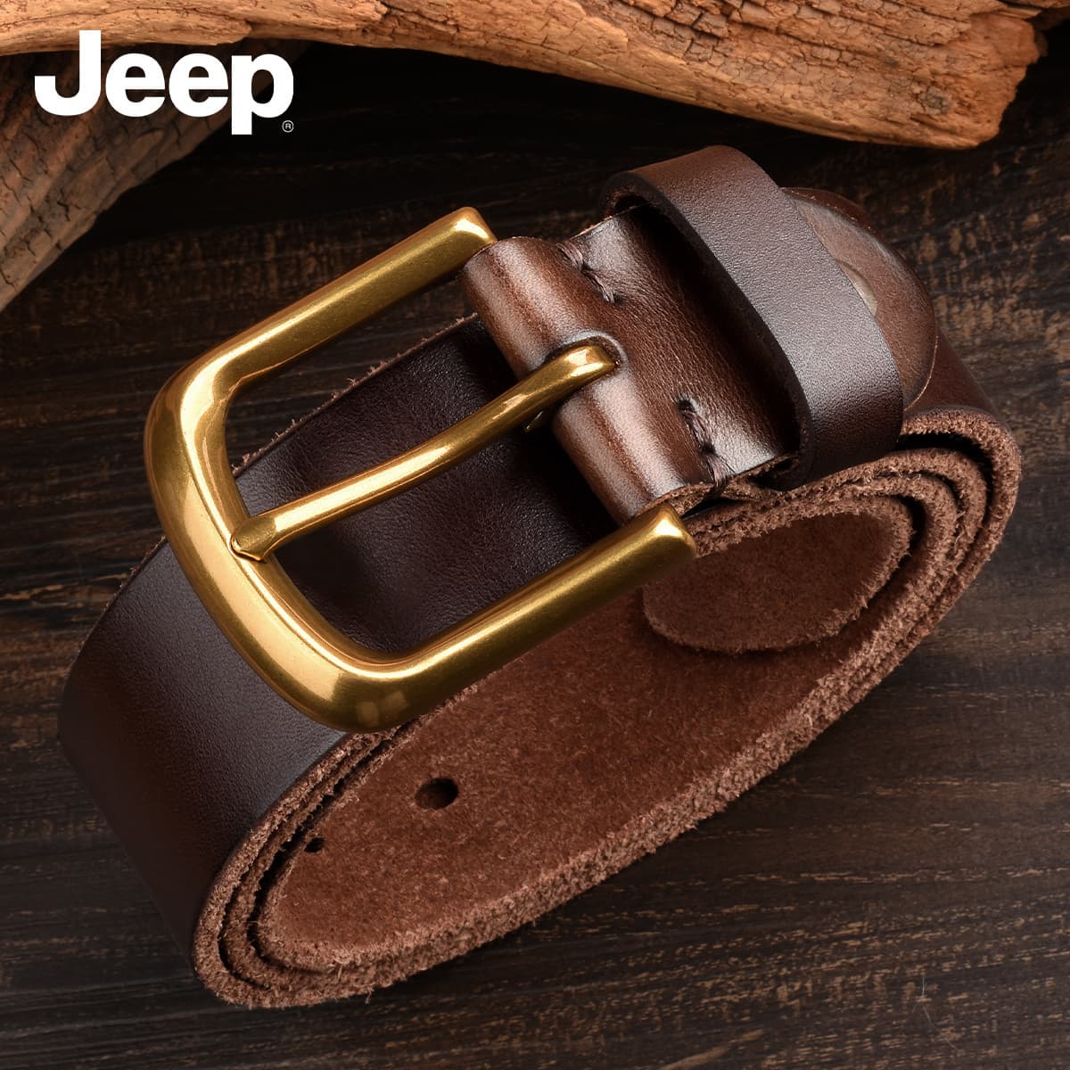 Ремень Jeep Ремни из натуральной коровьей кожи мужские 3,75 см - изображение 5