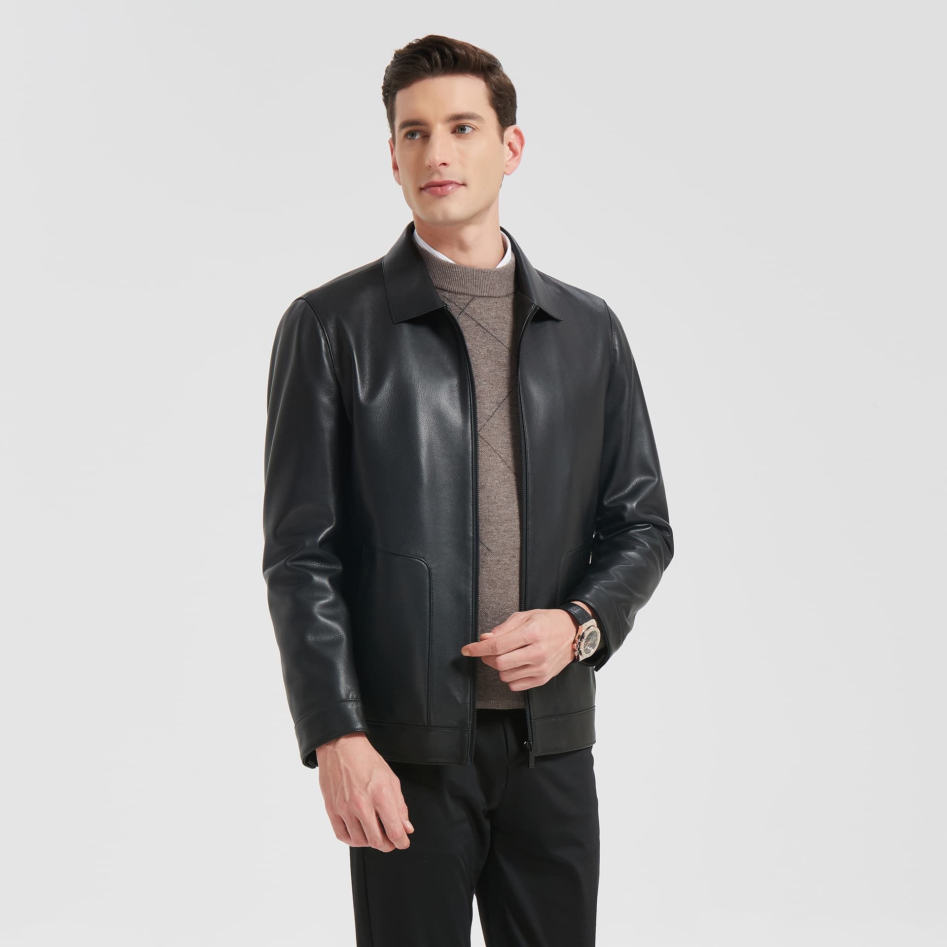 Кожаная куртки PIERRE CARDIN Мужской Кожаные куртки - изображение 4