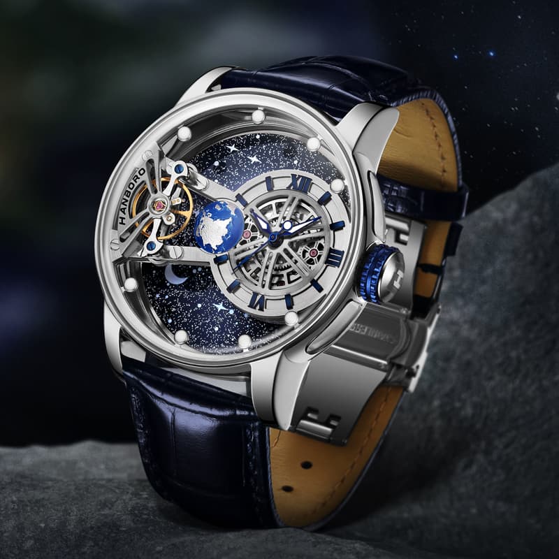 Часы HANBORO HBR1009 Blue Dial - изображение 3