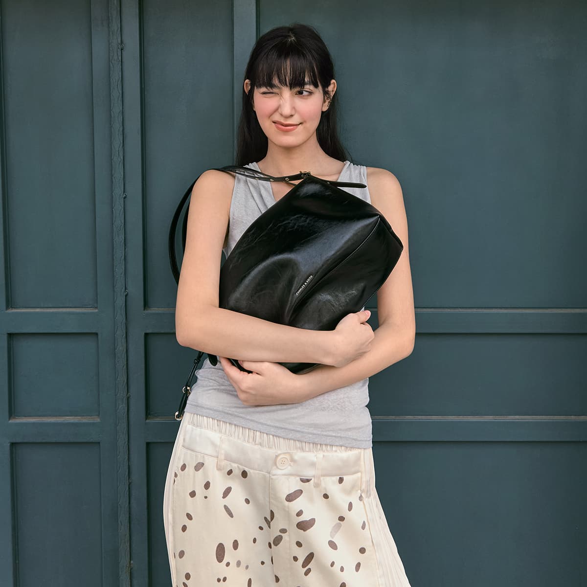 Мини-сумка CHARLES KEITH ПУ (полиуретан) Подмышечный Сумка на плечо Средний Женские Многоцветный - изображение 4