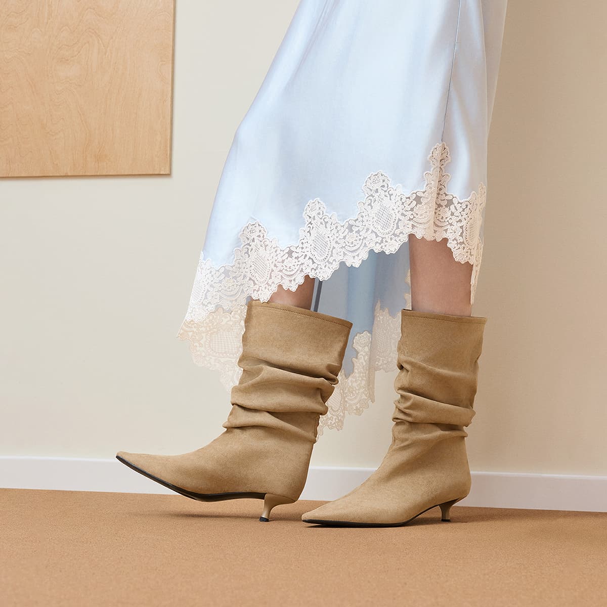 Ботинки CHARLES KEITH Колено High Ботинки Женские - изображение 4