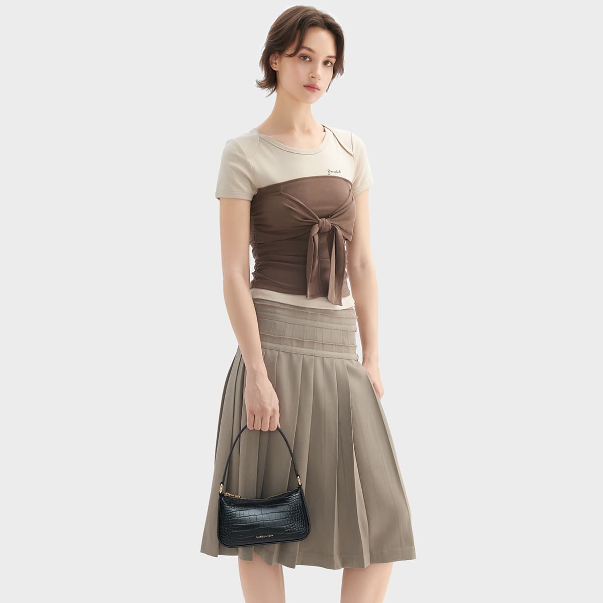 Сумка CHARLES KEITH ПУ (полиуретан) Сумка на плечо Сумки Женские Многоцветный - изображение 5