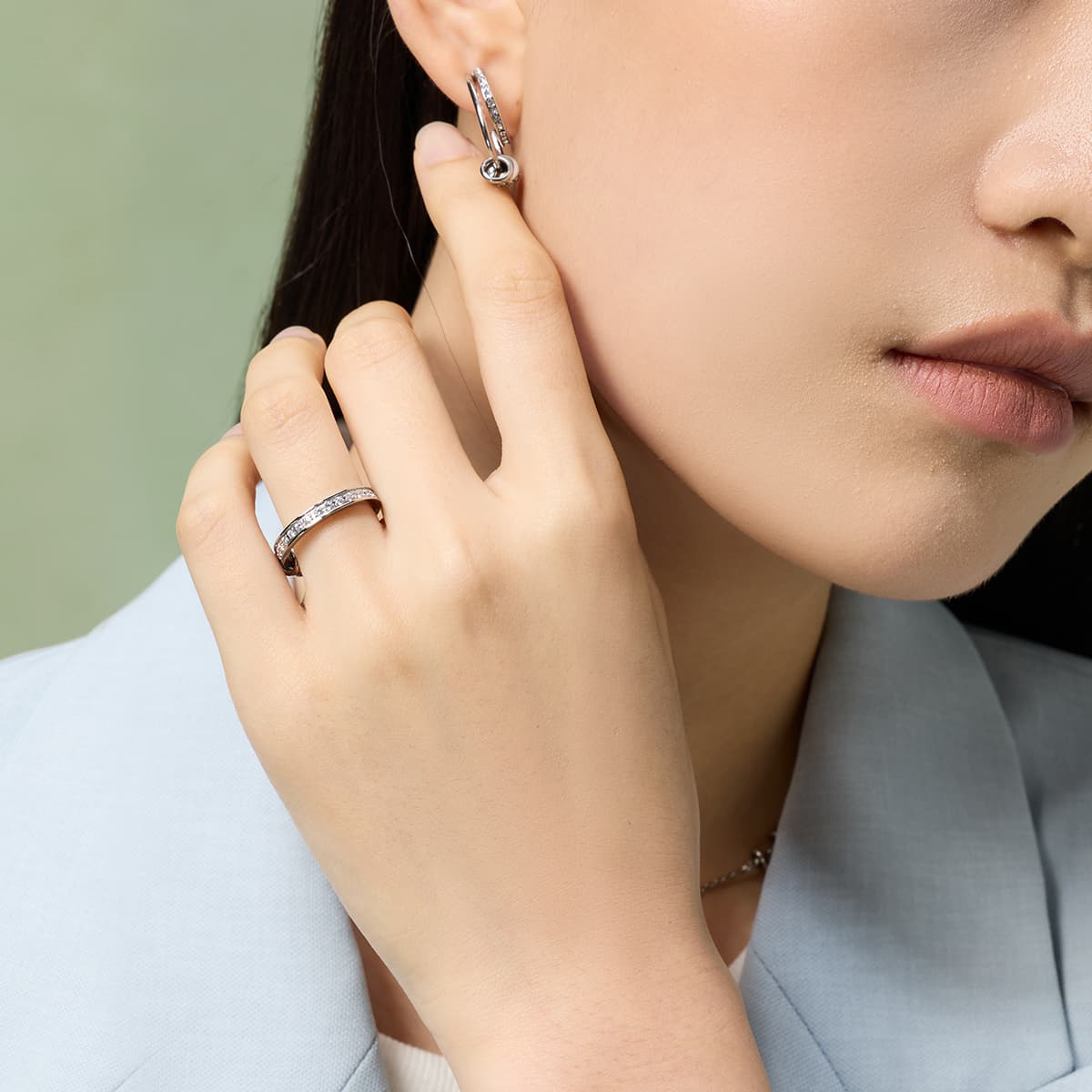 Кольцо CHARLES KEITH Кольца из нержавеющей стали Женские Серебро Розовое золото - изображение 7