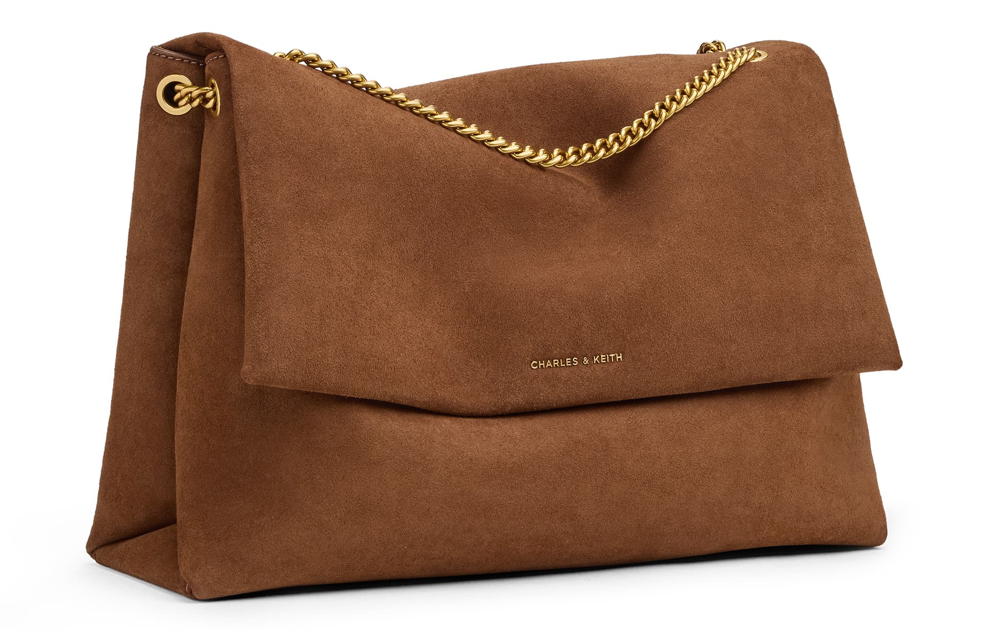 Мини-сумка CHARLES KEITH Синтетическая кожа Сумка на плечо Сумки через плечо Большой Женские Охра Коричневый - изображение 3