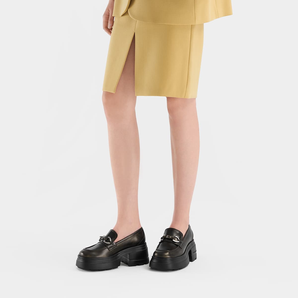 Лоферы CHARLES&KEITH Готическое платье в стиле Лолита из PU, британский стиль, лоферы на платформе 7 см, женские, черный/бронзовый - изображение 10