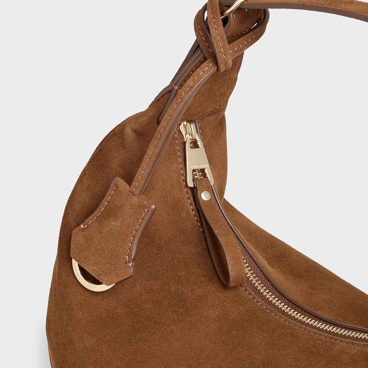 Мини-сумка CHARLES KEITH Сумка через плечо Янтарь Коричневый (Брелок Включен) Женская - изображение 4