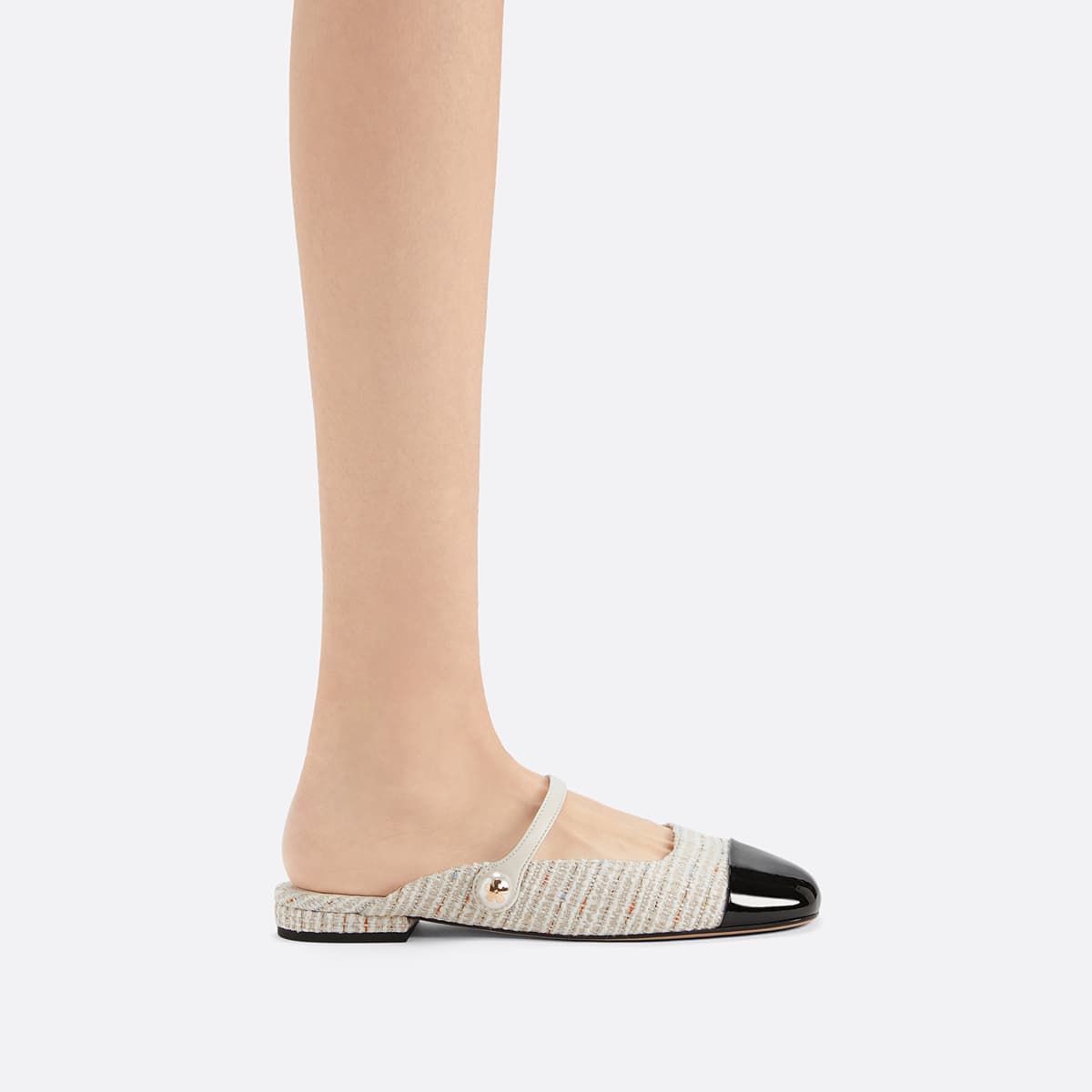 Сандалии CHARLESKEITH ck PU 1.5cm CreamBLACK TEXTURED - изображение 4