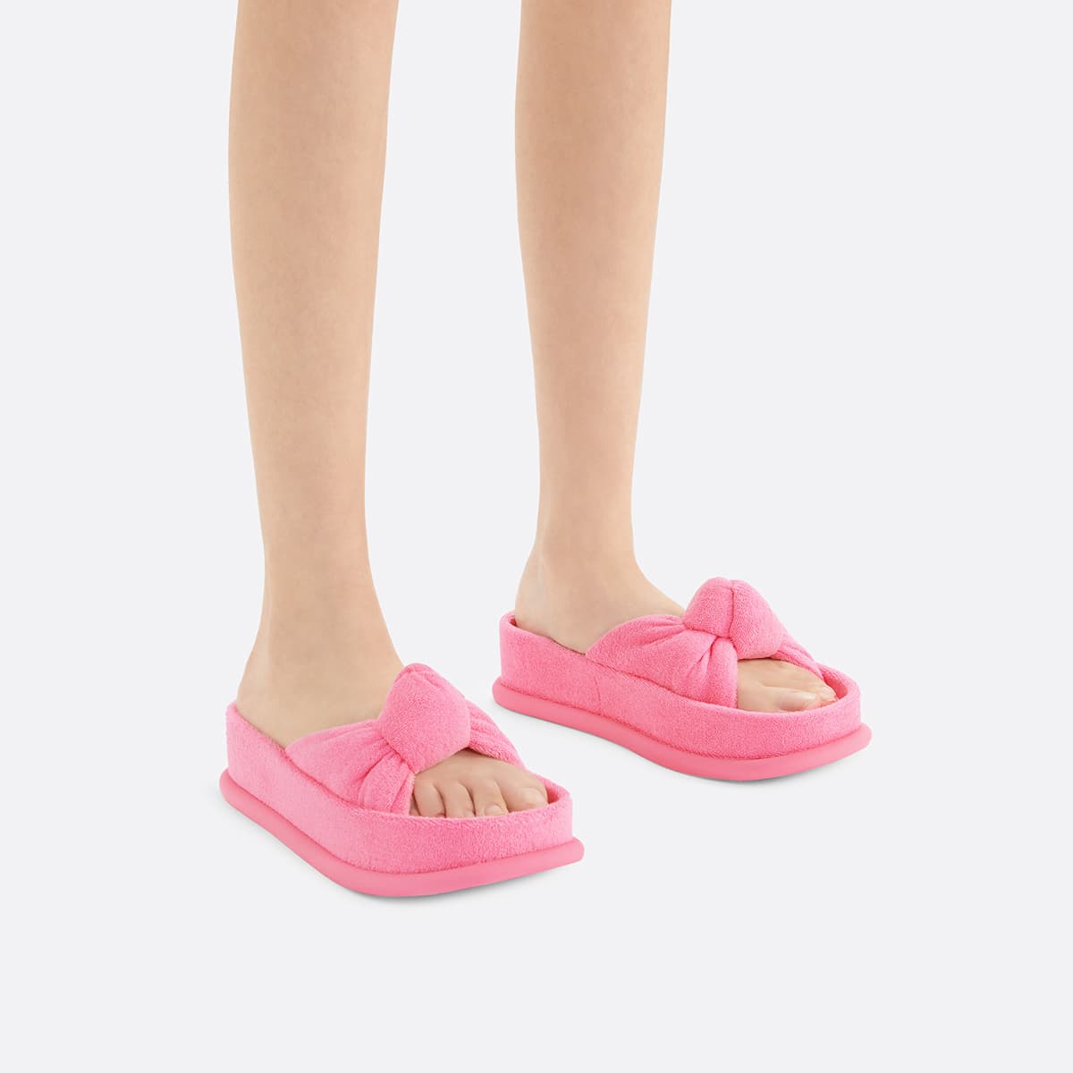 Сандалии CHARLESKEITH ck PU 3.5cm BLACK TEXTUREDBeigePink - изображение 4