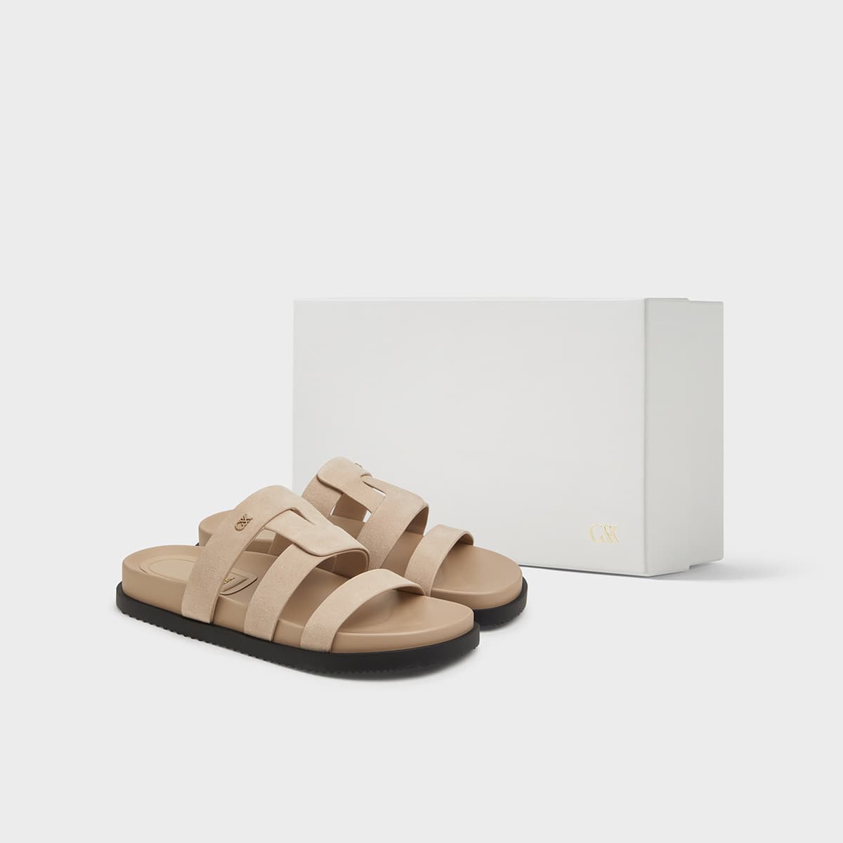 Сандалии CHARLES&KEITH Обувь на платформе с круглым носком, дышащие шлепанцы с композитной подошвой 2,3 см женские - изображение 4