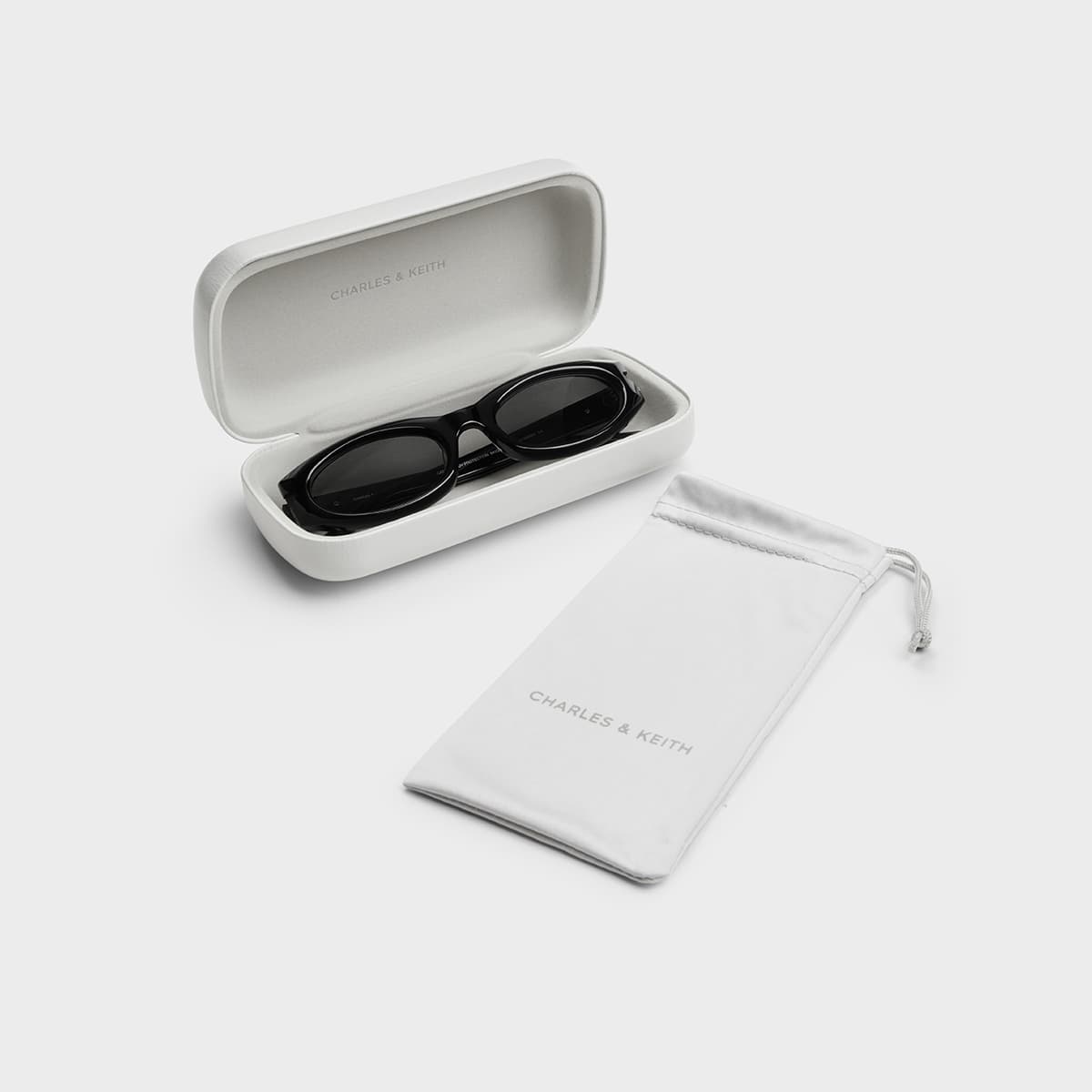 Солнцезащитные очки CHARLES&KEITH Солнцезащитные очки кошачий глаз женские Black - изображение 4