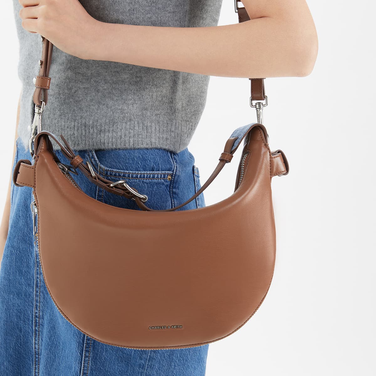 Мини-сумка CHARLESKEITH ck pu NoirCreamTan - изображение 4