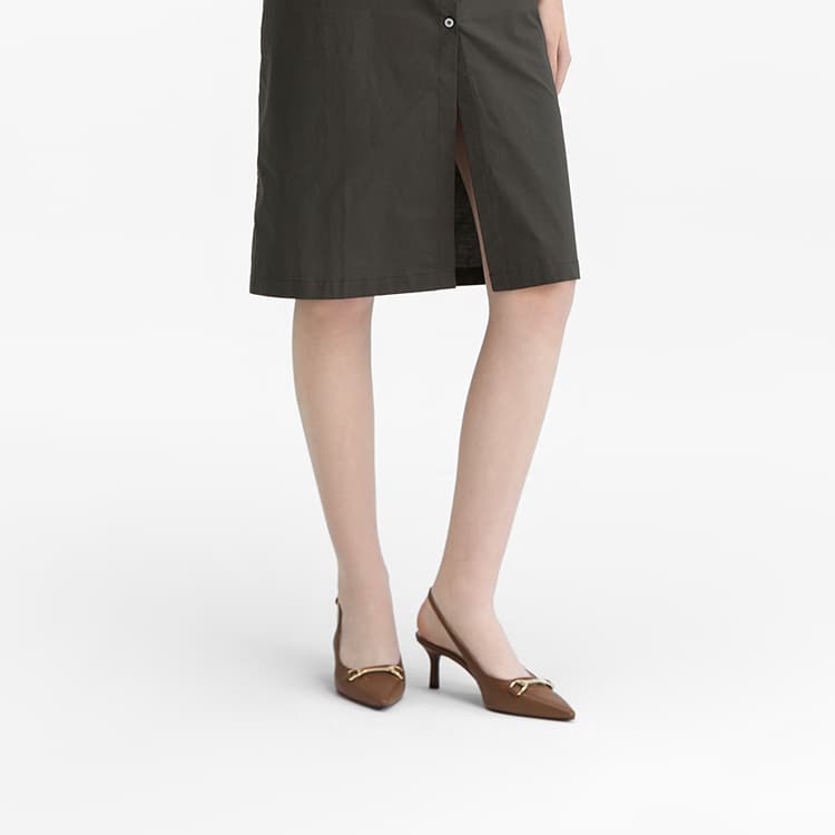 Шлёпанцы CHARLESKEITH ck PU 6.4cm ChalkBlackCognac - изображение 4