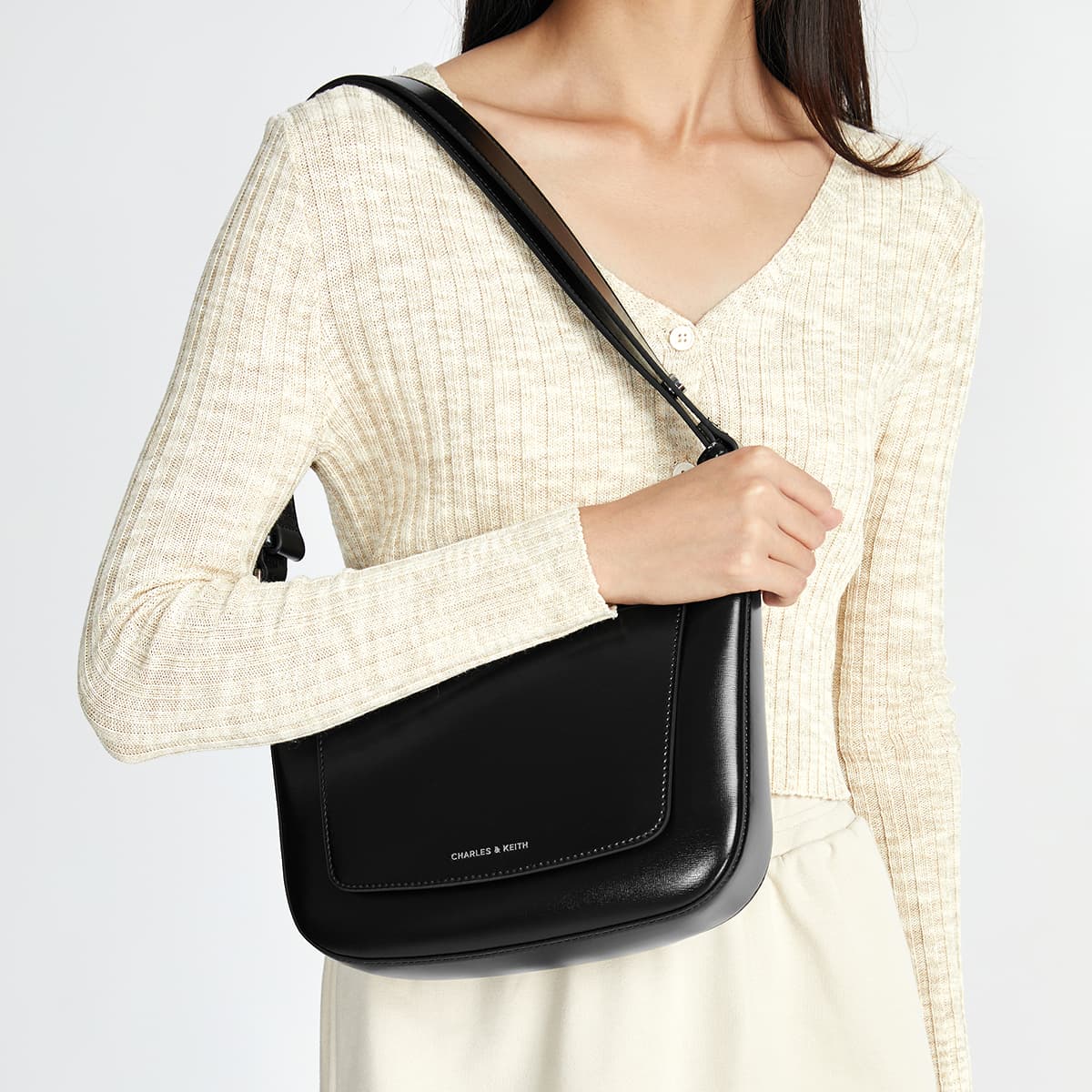 Сумка через плечо CHARLESKEITH ck BeigeNoirPlum - изображение 4