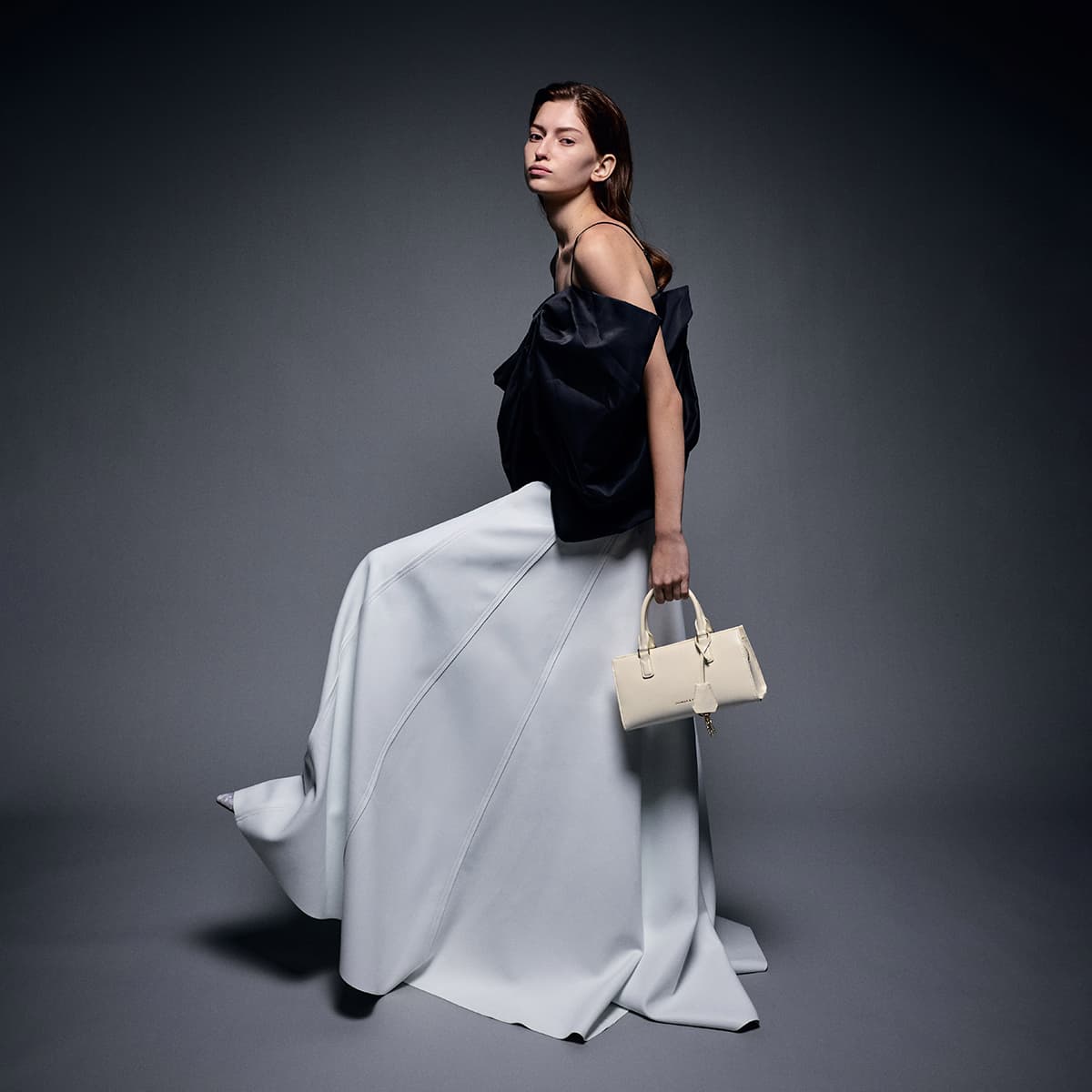 Сумка CHARLES KEITH ПУ (полиуретан) Сумки Маленькие Женские Черный Светло-розовый Светло-розовый Кремово-молочный белый Фуксия - изображение 6