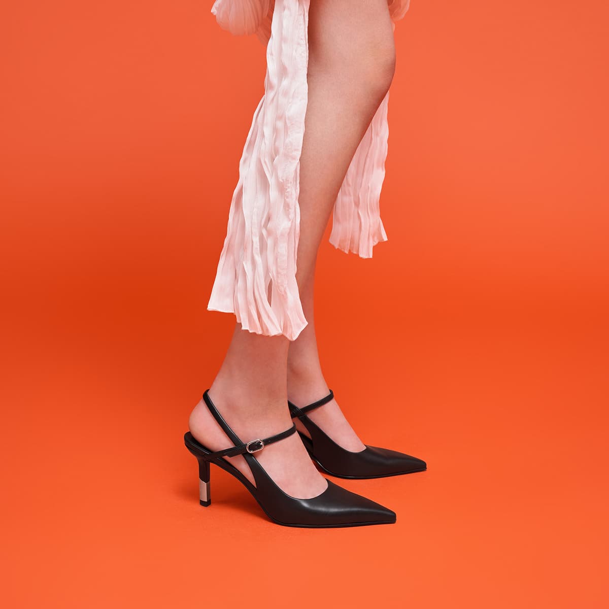 Шлёпанцы CHARLESKEITH ck PU 7.9cm BlackNude - изображение 7