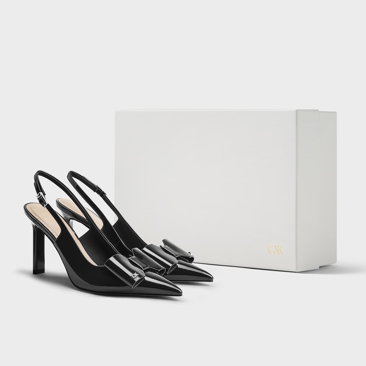 Туфли CHARLES&KEITH Элегантные сандалии с бантом и заостренным носком из натуральной кожи на узком каблуке 10 см - изображение 11