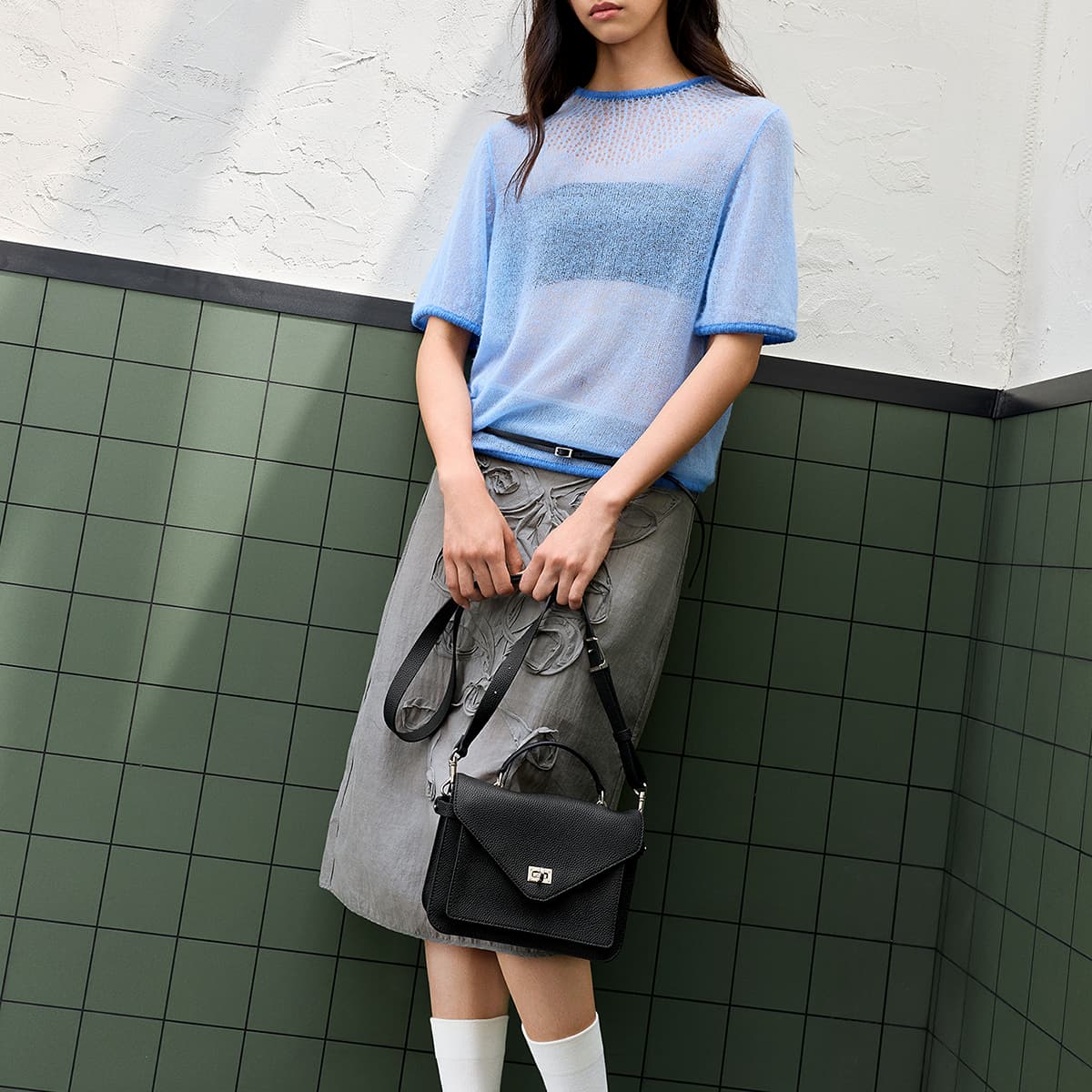 Сумка CHARLES KEITH Переработанная кожа Сумки Маленький Женские Черный - изображение 5