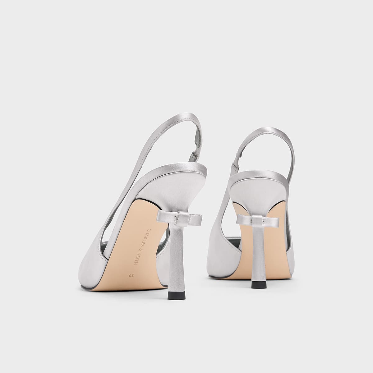 Туфли CHARLES KEITH Маленький CK Ткань Узкий каблук Высокие каблуки 9 см Женские - изображение 4