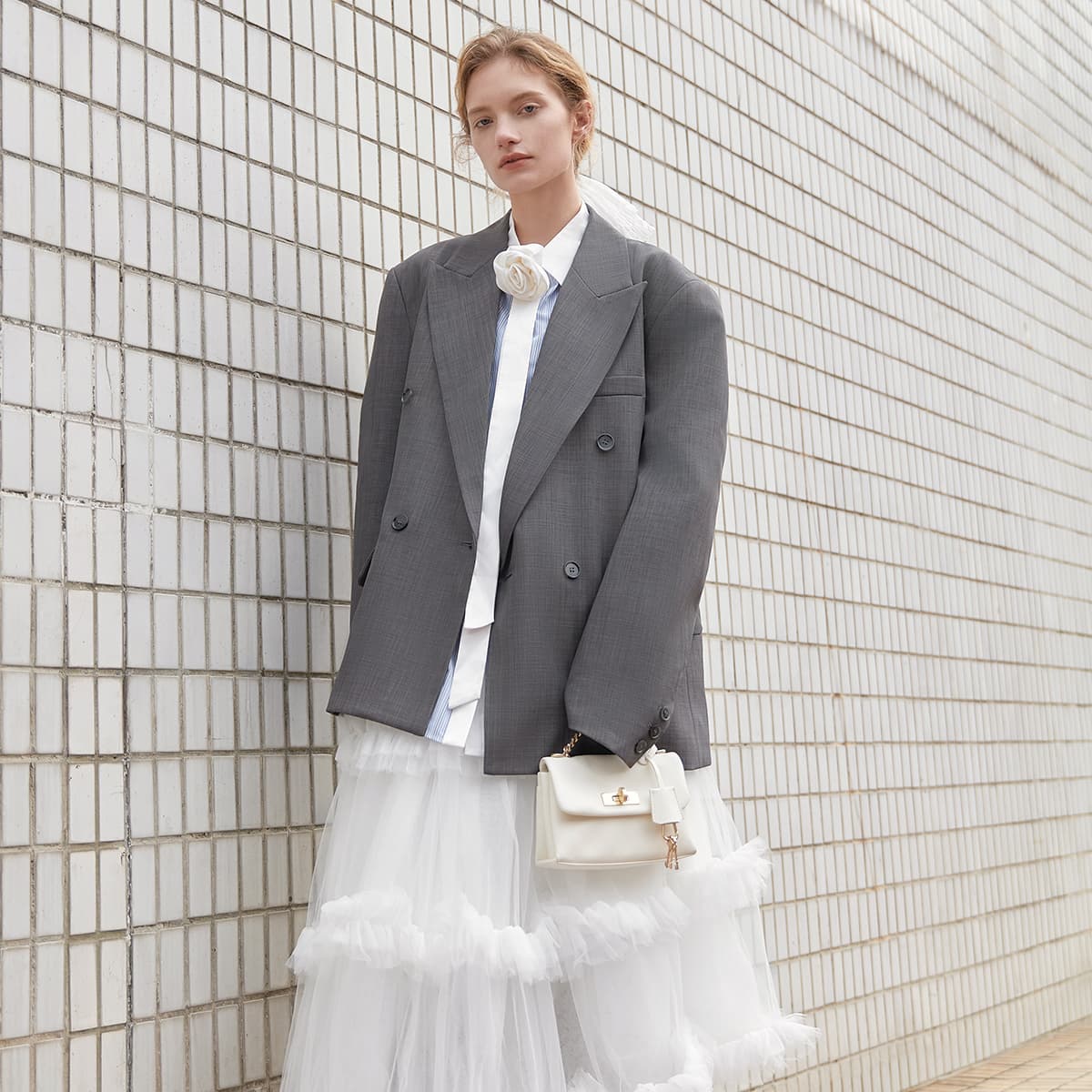 Сумка CHARLES KEITH ПУ (полиуретан) Сумки Маленькие Женские Черный Кремовый Молочный Белый Светло-Розовый Светло-Розовый - изображение 6