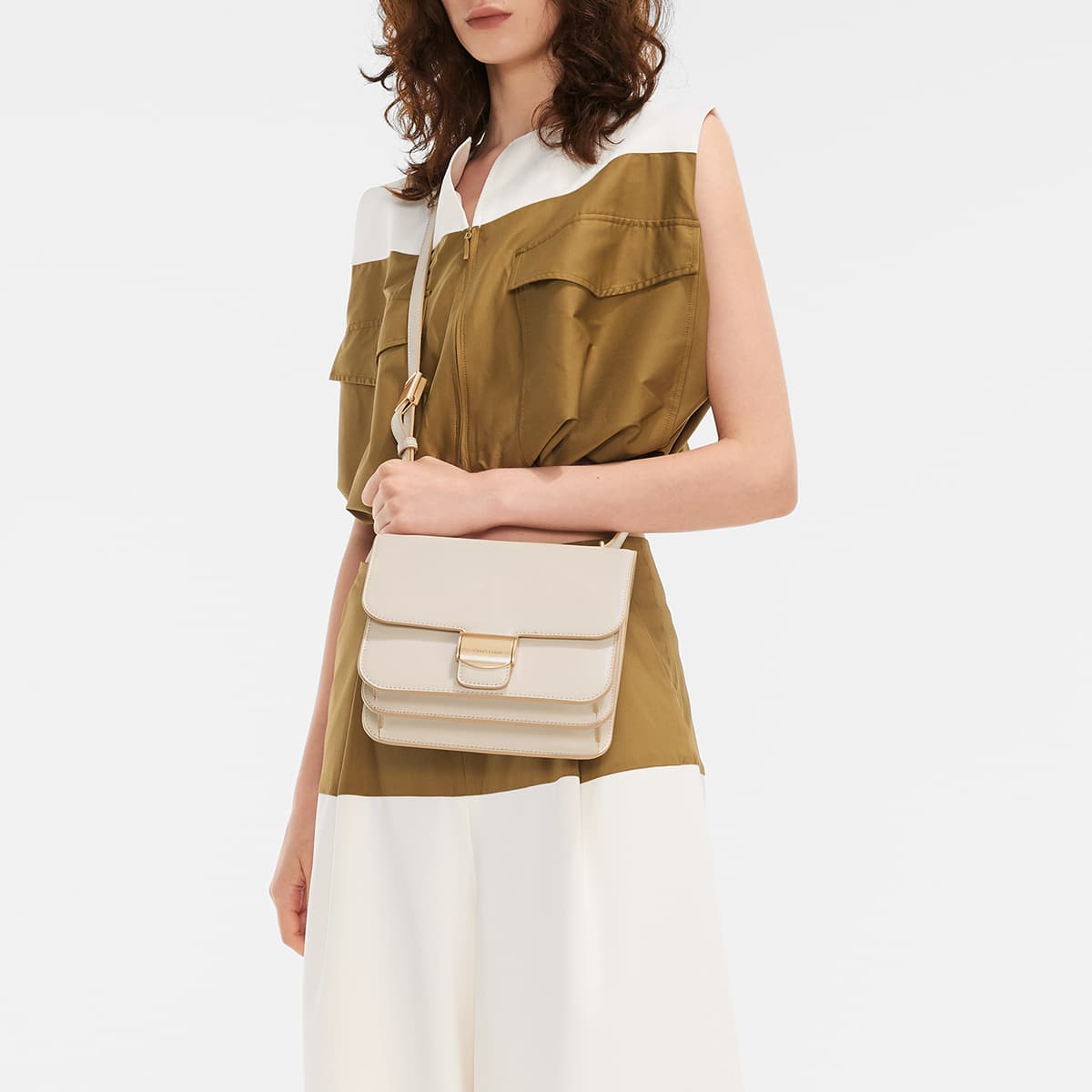 Сумка через плечо CHARLESKEITH ck BeigeChocolate - изображение 5