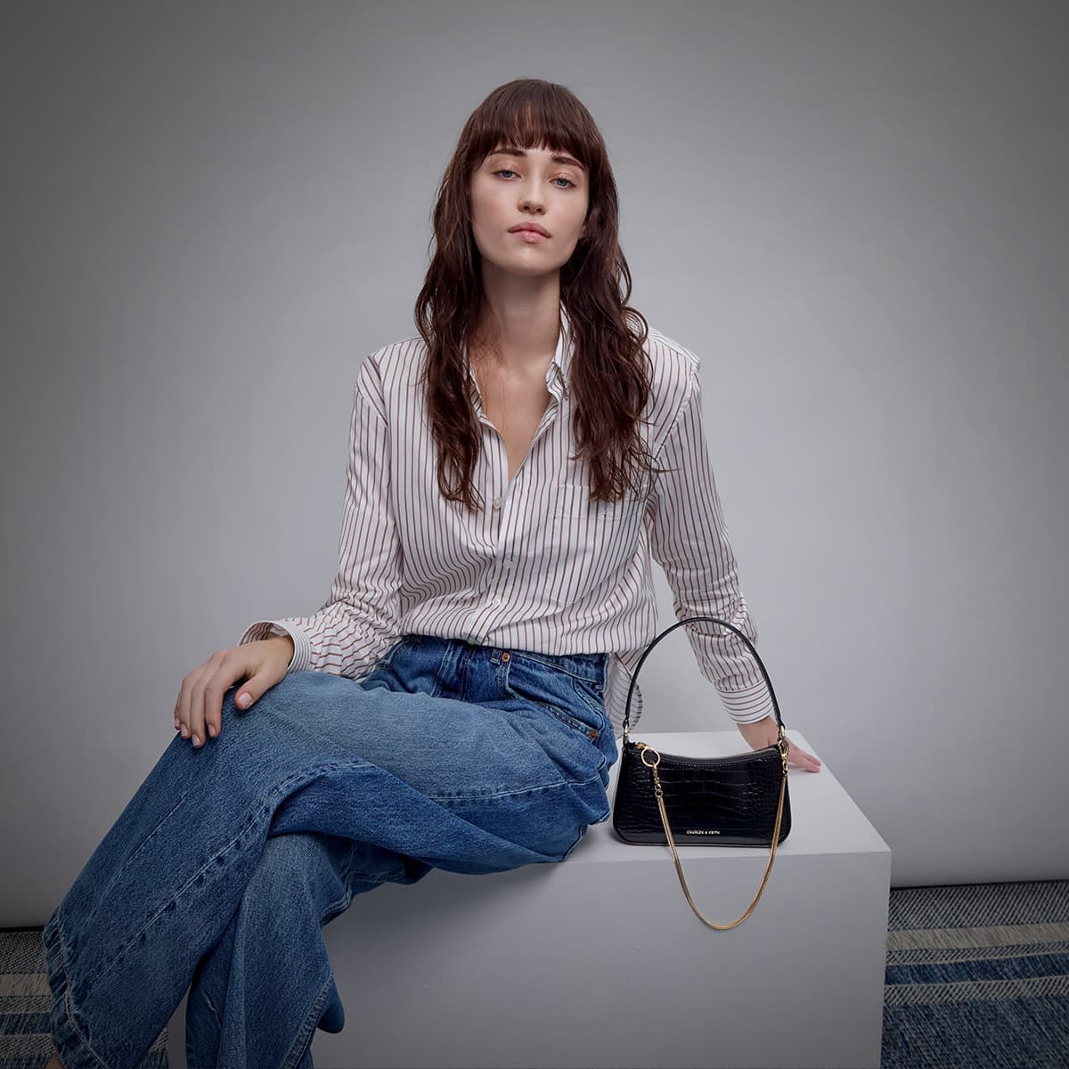 Сумка CHARLES KEITH ПУ (полиуретан) Сумка на плечо Сумки Женские Многоцветный - изображение 6