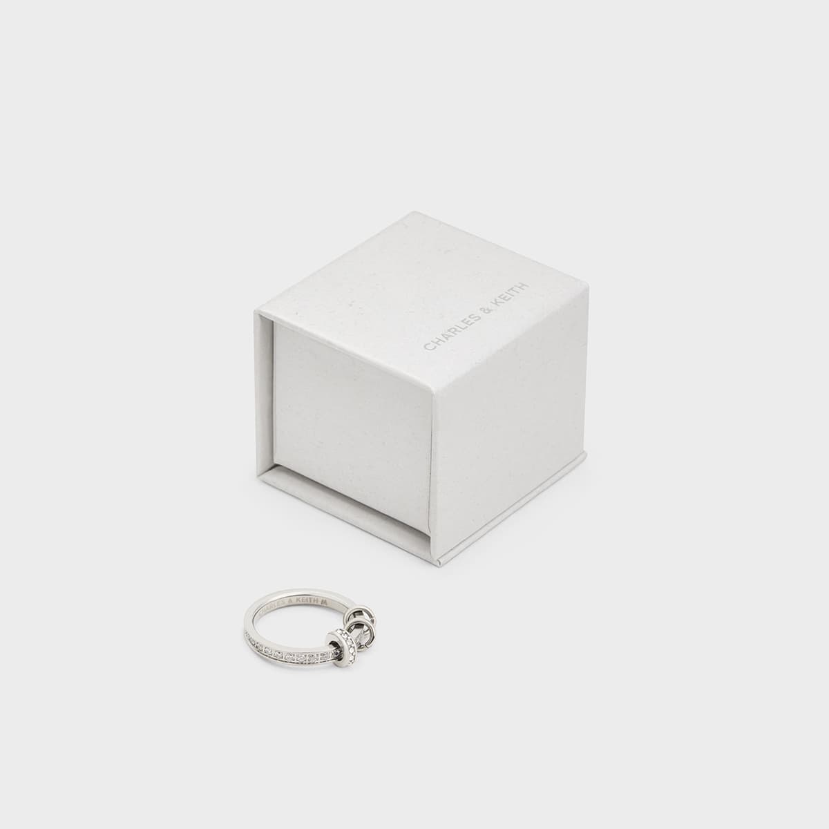 Кольцо CHARLES KEITH Кольца из нержавеющей стали Женские Серебро Розовое золото - изображение 8
