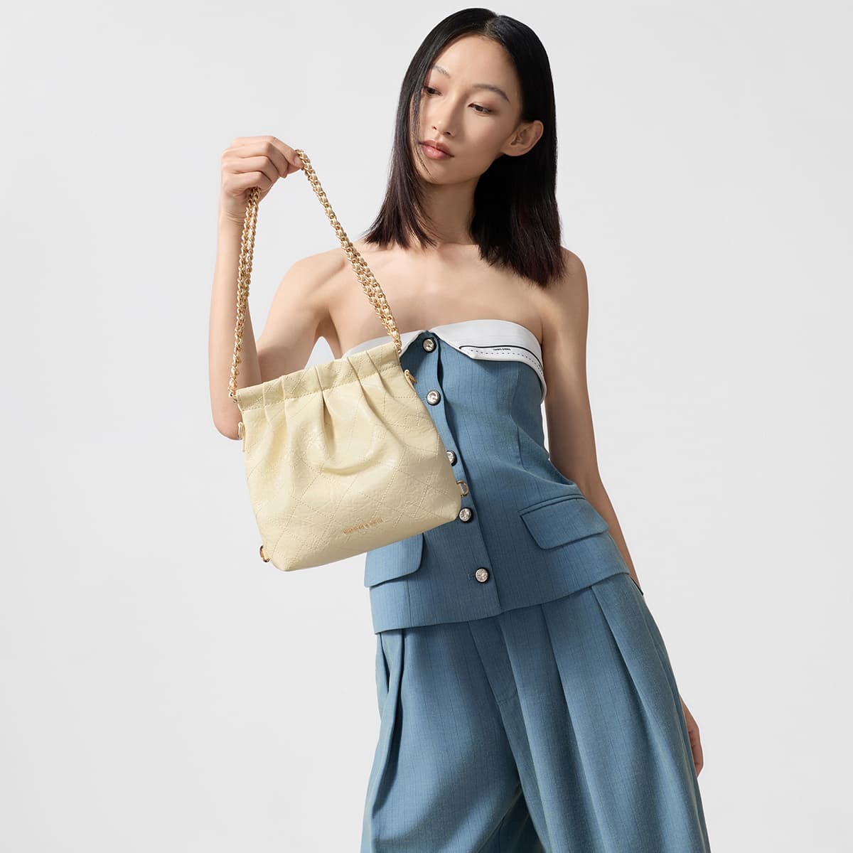 Мини-сумка CHARLES KEITH ПУ (полиуретан) Сумки через плечо Маленький Женские Многоцветный - изображение 4