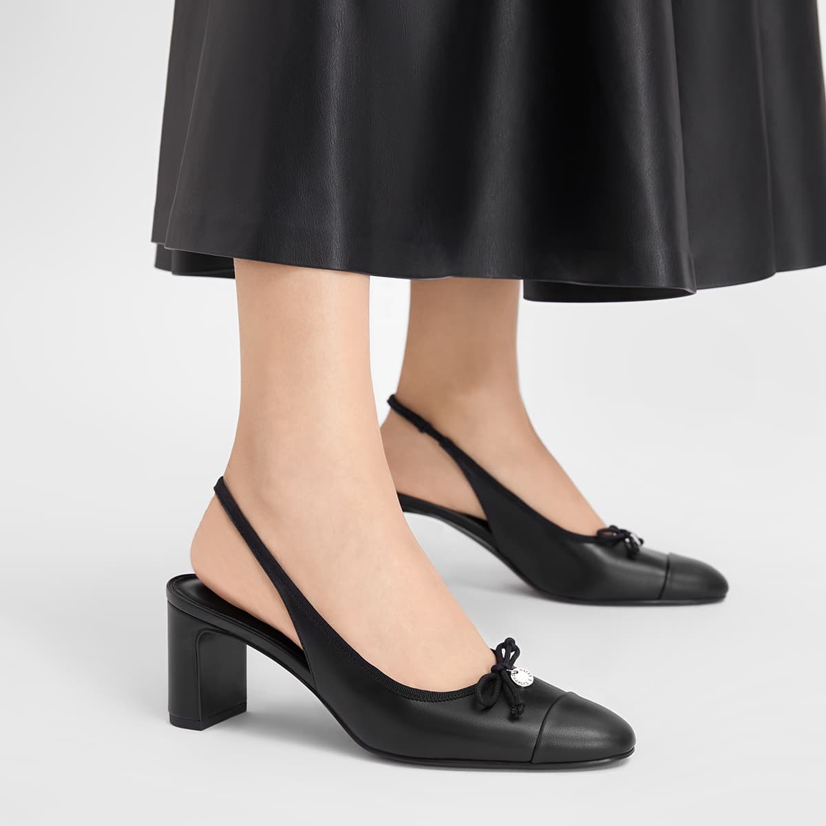 Туфли CHARLES KEITH Маленький Ck ПУ (полиуретан) Текстиль Грубый каблук Высокие каблуки 6,7 см Женские - изображение 4