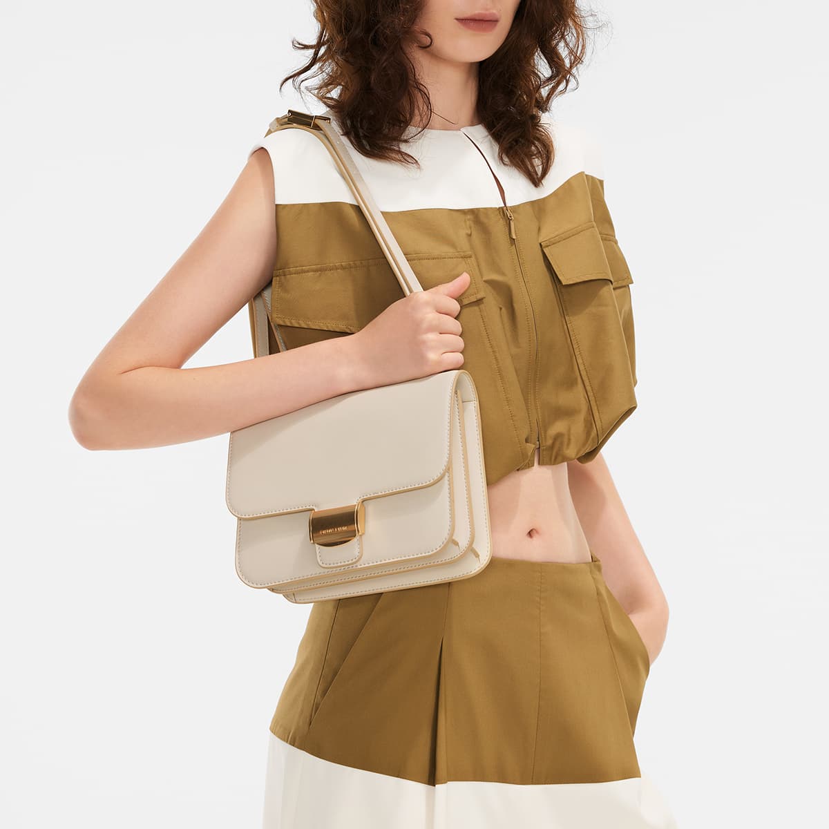 Сумка через плечо CHARLESKEITH ck BeigeChocolate - изображение 6