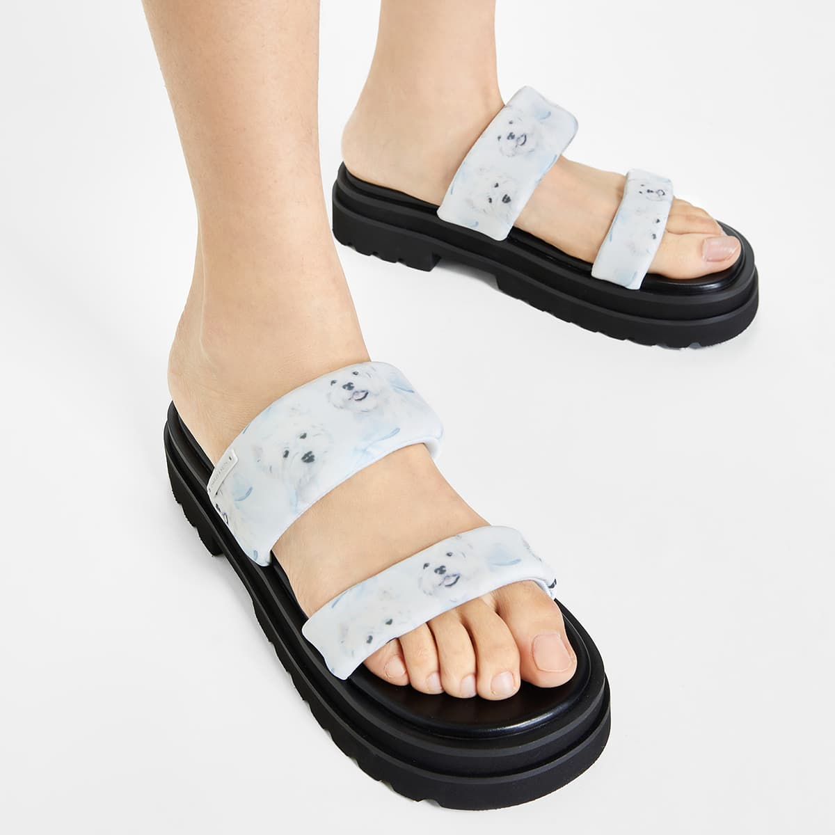 Сандалии CHARLESKEITH ck PU EVA 4.2cm TaupeLight BlueBlack - изображение 4