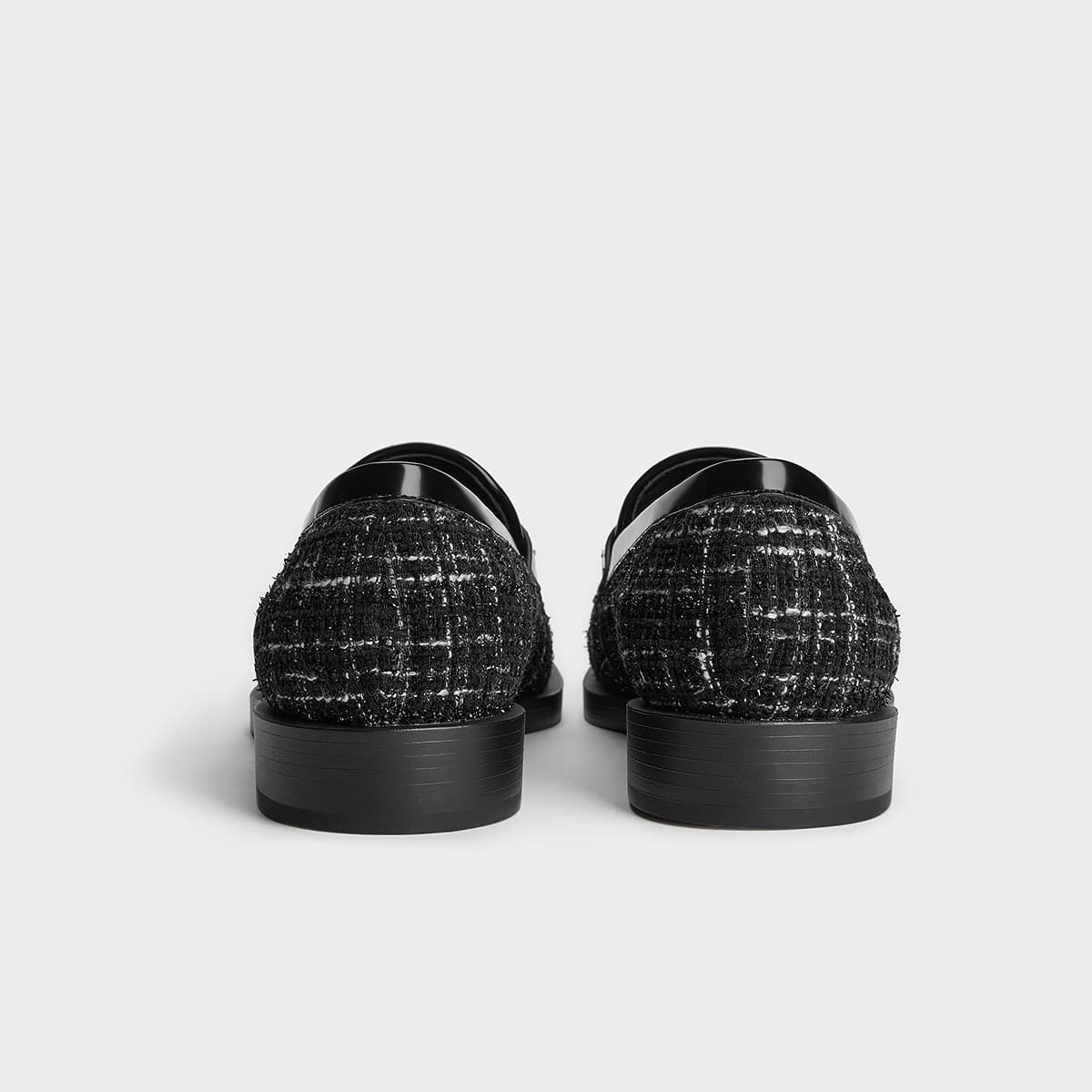 Лоферы CHARLES&KEITH Лоферы с металлической отделкой и плоской подошвой 2,5 см в британском стиле из ткани BLACK TEXTURED - изображение 5