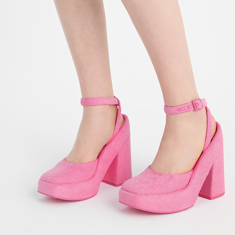 Тапочки CHARLESKEITH ck 12.3cm BLACK TEXTUREDBeigePink - изображение 5