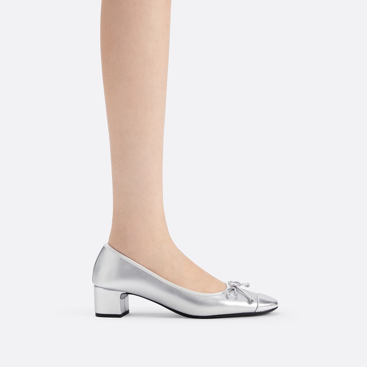 Тапочки CHARLESKEITH ck PU 4.1cm SilverBLACK TEXTURED - изображение 4